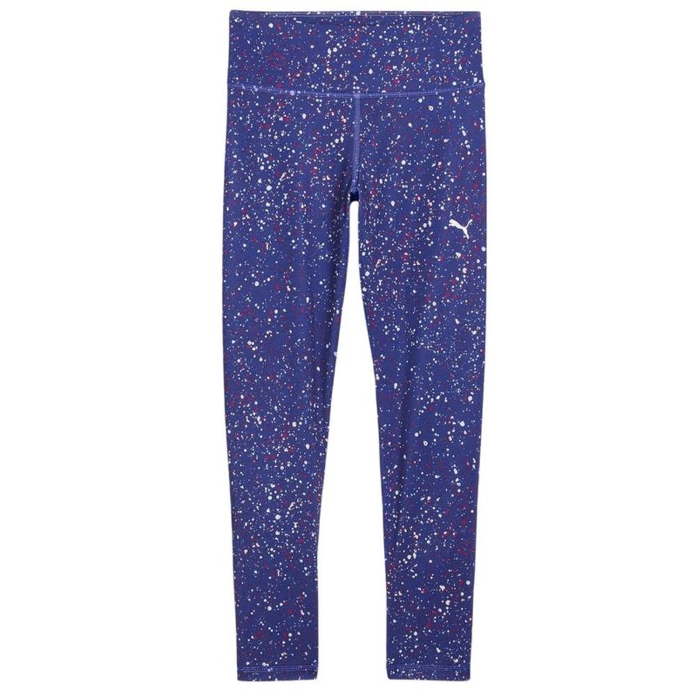 Puma Childrens/Kids Splatter Fitted Sport Leggings / Lapis Blue
